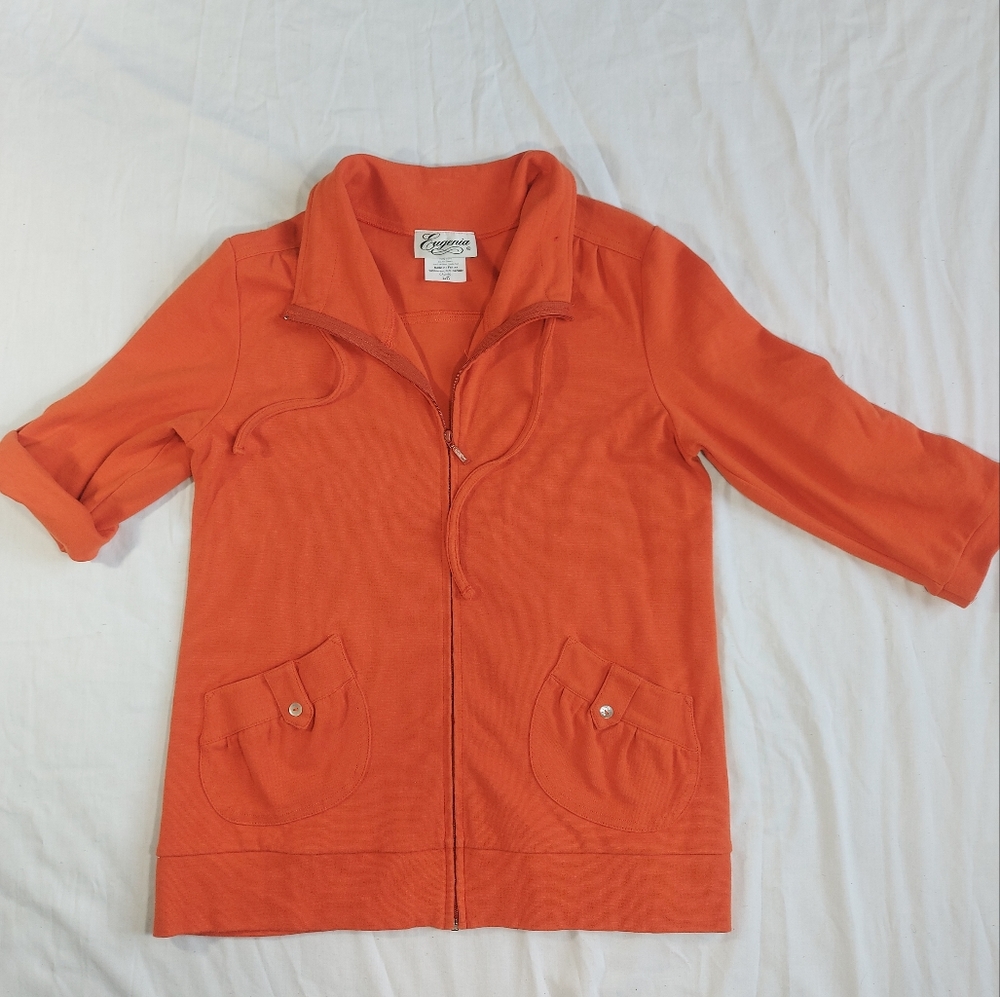 Eugenia zip up top/ sweatshirt, large